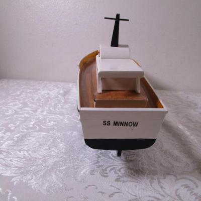 The USS Minnow from Gilligan's Island on display stand