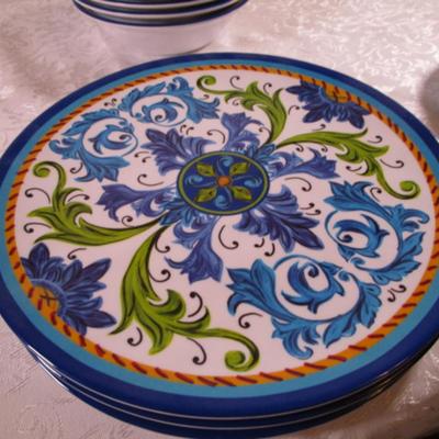 New Certified International Lucca 12-piece Melamine all-purpose dinner set #2