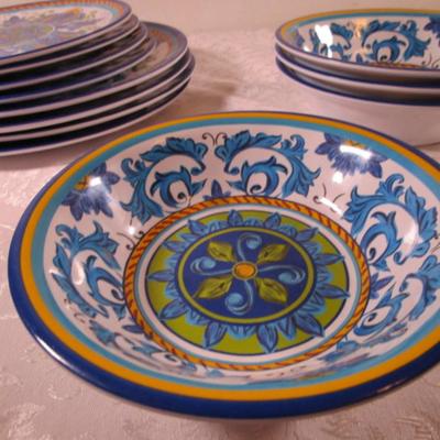 New Certified International Lucca 12-piece Melamine all-purpose dinner set #2
