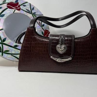 Brighton Brown Bag & Rose Mosaic Wall Mirror