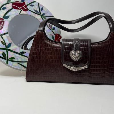 Brighton Brown Bag & Rose Mosaic Wall Mirror