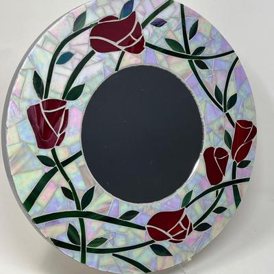 Brighton Brown Bag & Rose Mosaic Wall Mirror