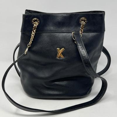 Vintage Paloma Picasso Black Leather Handbag
