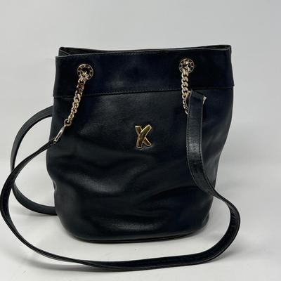 Vintage Paloma Picasso Black Leather Handbag