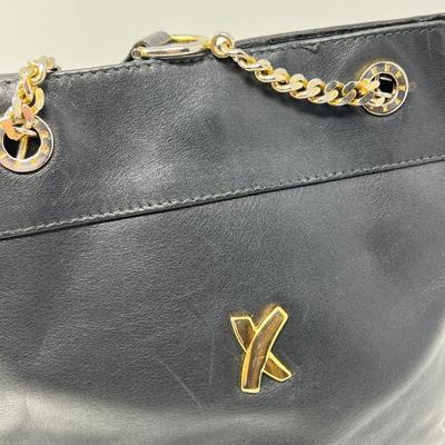 Vintage Paloma Picasso Black Leather Handbag