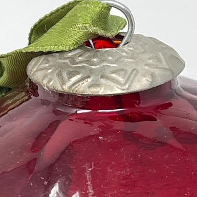 Vintage Glass Ball Ornaments - Crackle Glass