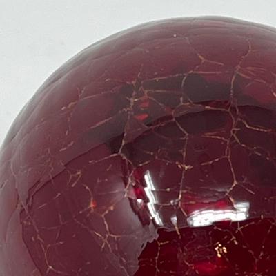 Vintage Glass Ball Ornaments - Crackle Glass