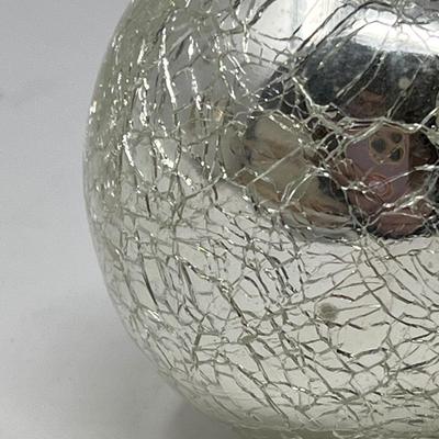 Vintage Glass Ball Ornaments - Crackle Glass