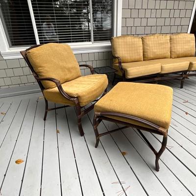 Summer Classics Outdoor Sofa, Chair and Ottoman w/ covers