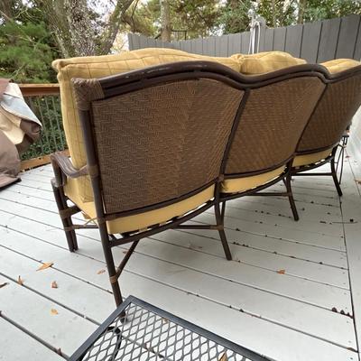 10 Piece Summer Classics Wrought Aluminum Table, Chairs, Side Table