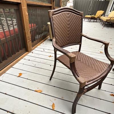 10 Piece Summer Classics Wrought Aluminum Table, Chairs, Side Table