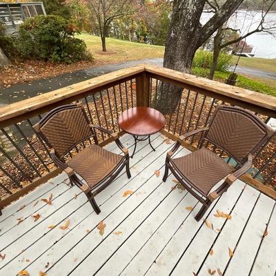 10 Piece Summer Classics Wrought Aluminum Table, Chairs, Side Table