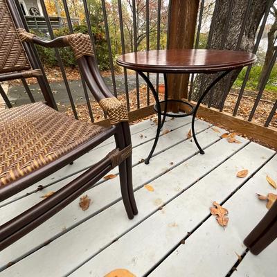 10 Piece Summer Classics Wrought Aluminum Table, Chairs, Side Table