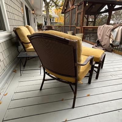 10 Piece Summer Classics Wrought Aluminum Table, Chairs, Side Table