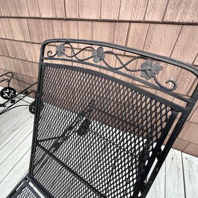 Set of Four Meadowcraft Dogwood Wrought Iron Chaise Loungers