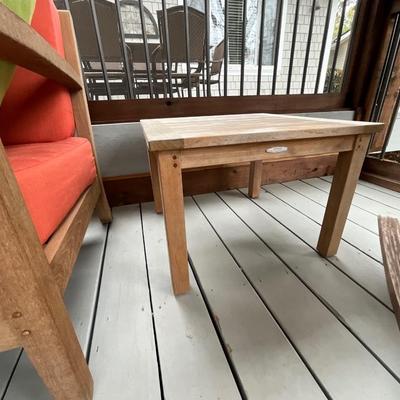 Splendor 3 Piece Teak Conversation Set And Rug