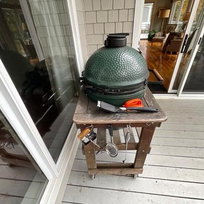 Green Egg Large With Rolling Table