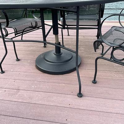 54” Round Wrought Iron 6 Pc