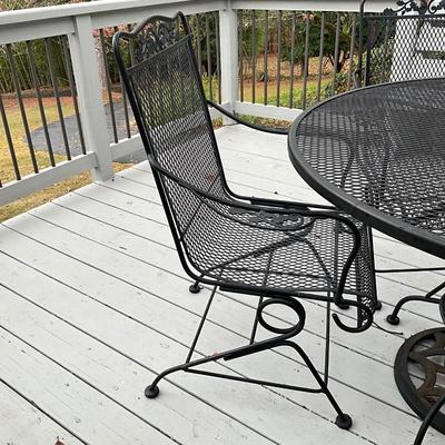 Vintage Woodard Briarwood Wrought Iron 5 Pc Set