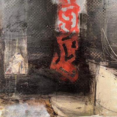 Ben Strawn’s “Somewhere”- Large Canvas Signed Acrylic/Mixed Media Painting (LR-RG)