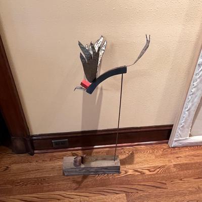 Lambert Signed Wood & Metal Sculpture (LR-RG)