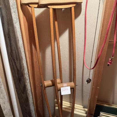 Wood crutches
