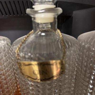 Vintage diamond cut bottles-perfect for any bar collector