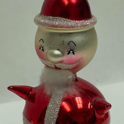Antique Vintage Mercury Glass Christmas Tree Ornaments Santa, mushroom, bird