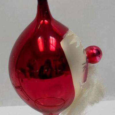 Antique Vintage Mercury Glass Christmas Tree Ornaments Santa, mushroom, bird