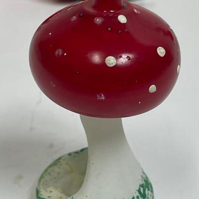 Antique Vintage Mercury Glass Christmas Tree Ornaments Santa, mushroom, bird