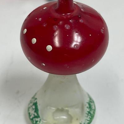 Antique Vintage Mercury Glass Christmas Tree Ornaments Santa, mushroom, bird