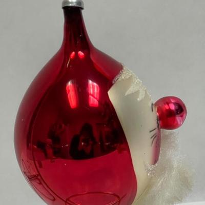 Antique Vintage Mercury Glass Christmas Tree Ornaments Santa, mushroom, bird