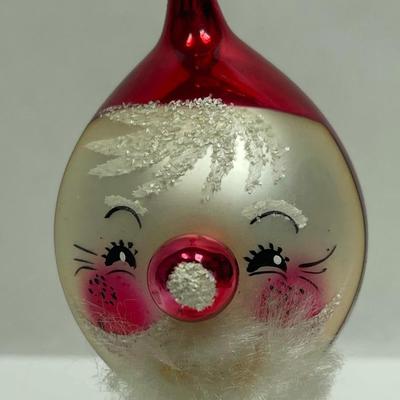 Antique Vintage Mercury Glass Christmas Tree Ornaments Santa, mushroom, bird
