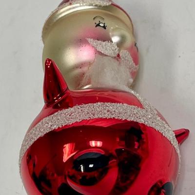 Antique Vintage Mercury Glass Christmas Tree Ornaments Santa, mushroom, bird
