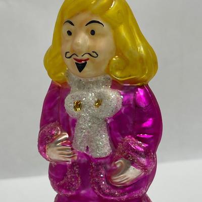 Vintage Mercury Glass Priest Father in Pink gown Christmas Tree Ornament
