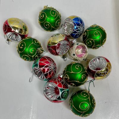 Vintage Christmas Tree Ornaments - multicolored