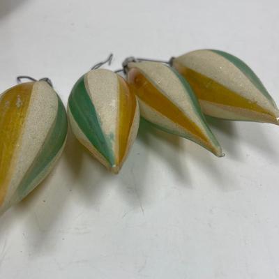 Antique Vintage Teardrop Mercury Glass Christmas Tree Ornaments