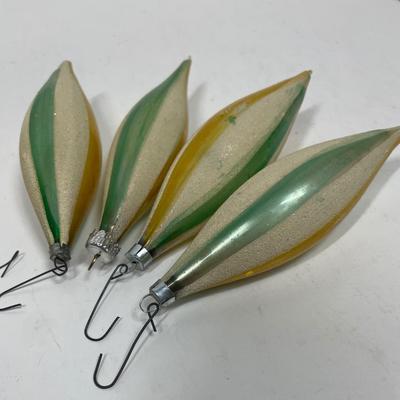 Antique Vintage Teardrop Mercury Glass Christmas Tree Ornaments