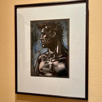 Peter Howson “Helmet Row XII” Pastel (LR-RG)