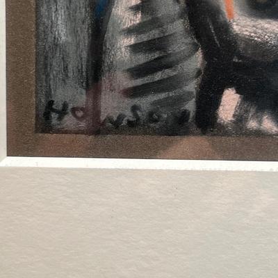 Peter Howson “Helmet Row XII” Pastel (LR-RG)