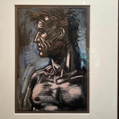 Peter Howson “Helmet Row XII” Pastel (LR-RG)