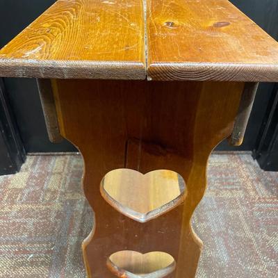 Wood wall display and wood table