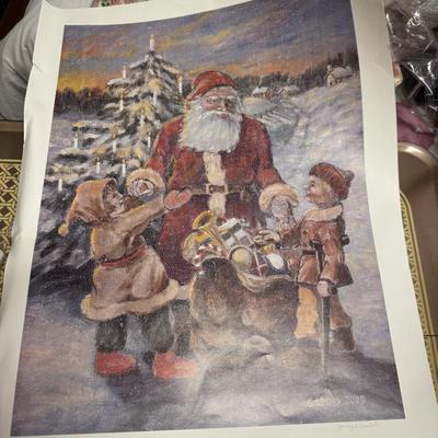 Capper Santa prints-ready to frame