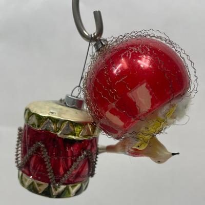 Vintage Mercury Glass Ornaments - houses, lanterns, drums, etc