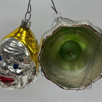 Vintage Mercury Glass Ornaments - houses, lanterns, drums, etc