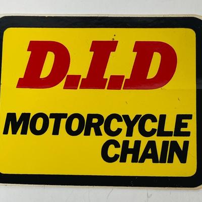 Vintage Automotive Equipment Sticker - D.I.D. Motorcycle Chains