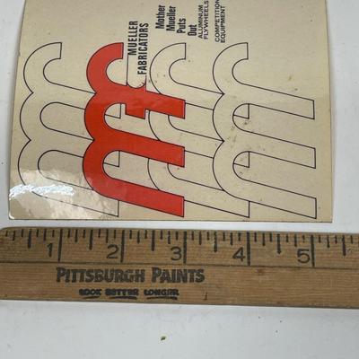 Vintage Automotive Equipment Sticker - Mueller Fabricators