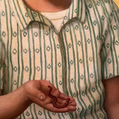 “Boy with a Worm” by Marion Peck (DR-DZ)