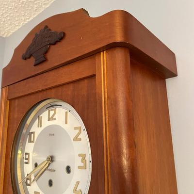 Vintage Westminster Chime German Wall Clock Made by Anker Clock Co.