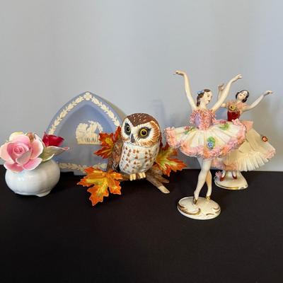 Designer Lot of Porcelain Figurines - Dresden, Lenox, Royale Stratford, Wedgwood